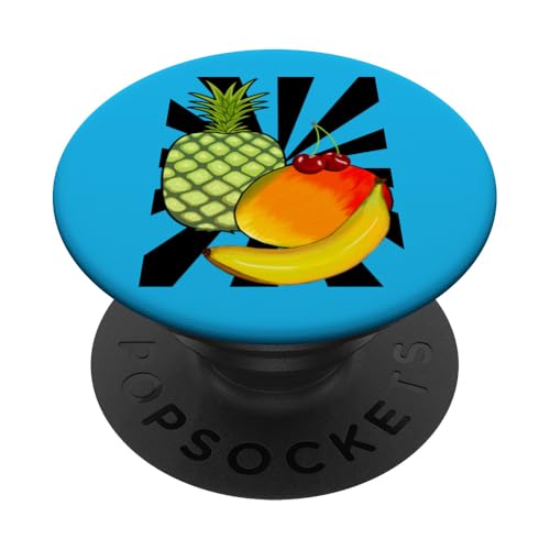 Obst 90er Früchte Frucht Retro 80er Vintage Old school PopSockets Klebender PopGrip von Obst Früchte Frucht