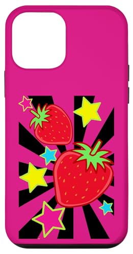 Retro 80er Erdbeeren Erdbeere Vintage 90er Obst Sommerzeit Hülle für iPhone 12 mini von Obst Früchte Frucht