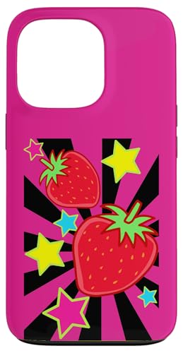 Retro 80er Erdbeeren Erdbeere Vintage 90er Obst Sommerzeit Hülle für iPhone 13 Pro von Obst Früchte Frucht