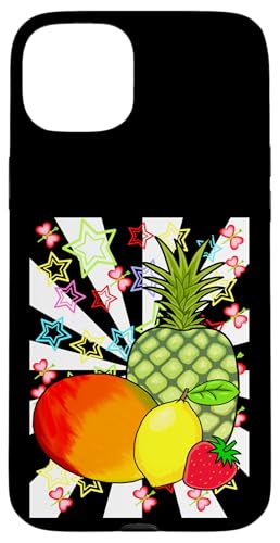 Retro Obst Früchte Frucht Sommerzeit Vintage 80er 90er Kind Hülle für iPhone 15 Plus von Obst Früchte Frucht