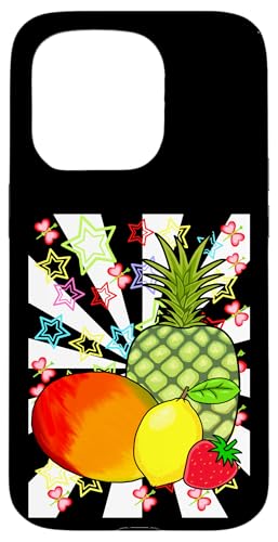 Retro Obst Früchte Frucht Sommerzeit Vintage 80er 90er Kind Hülle für iPhone 15 Pro von Obst Früchte Frucht