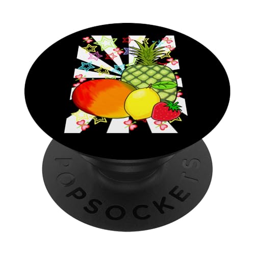 Retro Obst Früchte Frucht Sommerzeit Vintage 80er 90er Kind PopSockets Klebender PopGrip Retro Obst Früchte Frucht Sommerzeit Vintage 80er 90er Kind PopSockets Klebender PopGrip von Obst Früchte Frucht
