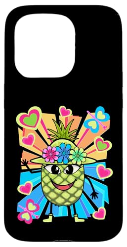 Retro Obst Früchte Vintage Sommerzeit Ananas lustig Sommer Hülle für iPhone 15 Pro von Obst Früchte Frucht
