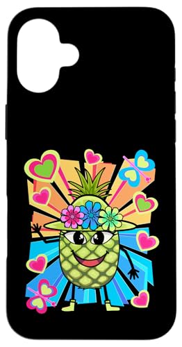 Retro Obst Früchte Vintage Sommerzeit Ananas lustig Sommer Hülle für iPhone 16 Plus von Obst Früchte Frucht