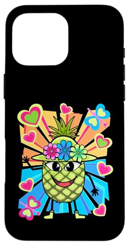 Retro Obst Früchte Vintage Sommerzeit Ananas lustig Sommer Hülle für iPhone 16 Pro Max von Obst Früchte Frucht