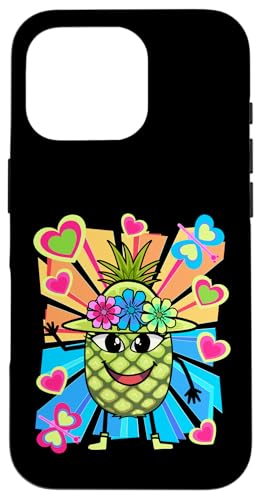 Retro Obst Früchte Vintage Sommerzeit Ananas lustig Sommer Hülle für iPhone 16 Pro von Obst Früchte Frucht