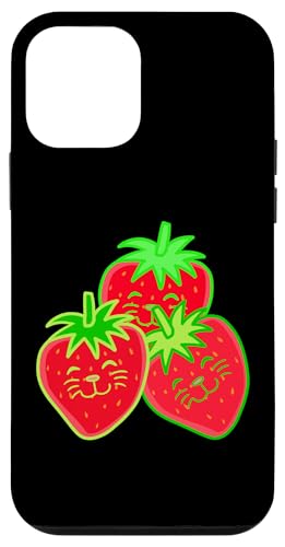 Sommer Katze Retro Obst Früchte Erdbeeren Erdbeere 80er 90er Hülle für iPhone 12 mini von Obst Früchte Frucht
