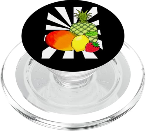 Sommer Obst Früchte Frucht exotisch Sommerzeit Teenie Retro PopSockets PopGrip für MagSafe von Obst Früchte Frucht