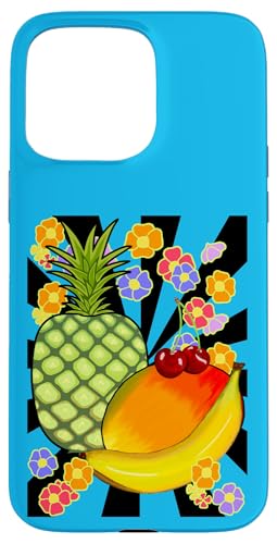 Vintage 80er 90er Obst Früchte Frucht Sommer exotisch Retro Hülle für iPhone 15 Pro Max von Obst Früchte Frucht