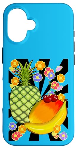 Vintage 80er 90er Obst Früchte Frucht Sommer exotisch Retro Hülle für iPhone 16 Vintage 80er 90er Obst Früchte Frucht Sommer exotisch Retro Hülle für iPhone 16 von Obst Früchte Frucht