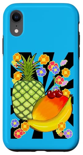 Vintage 80er 90er Obst Früchte Frucht Sommer exotisch Retro Hülle für iPhone XR von Obst Früchte Frucht