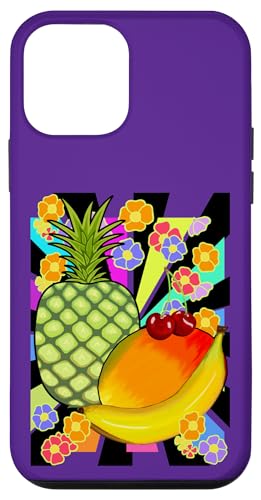 exotisch 90er Obst Früchte 80er Retro Frucht Vintage Blume Hülle für iPhone 12 mini von Obst Früchte Frucht