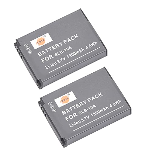 DSTE 2er-Pack Ersatz-Akku für Samsung SLB-10A P800 P1000 PL50 PL51 PL55 PL60 PL65 PL70 SL102 SL202 SL310 SL420 SL502 SL620 SL720 SL820 TL9 W; 2 Stück B150F WB250F WB350F WB500 WB550 WB750 WB800F DSTE 2er-Pack Ersatz-Akku für Samsung SLB-10A P800 P1000 PL50 PL51 PL55 PL60 PL65 PL70 SL102 SL202 SL310 SL420 SL502 SL620 SL720 SL820 TL9 W; 2 Stück B150F WB250F WB350F WB500 WB550 WB750 WB800F von Obtutu