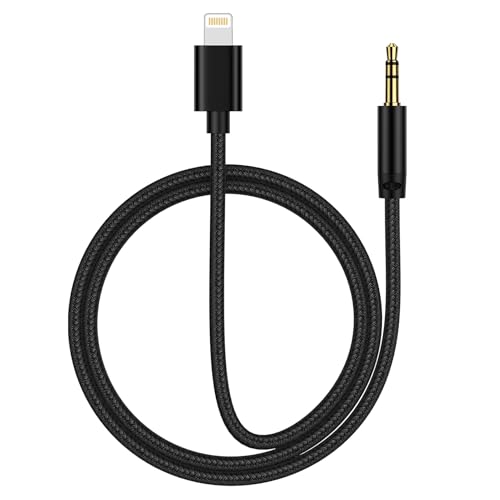 Auto Aux Kabel für iPhone, 3,5mm Klinke Aux auf Lightning Kabel, HiFi Audiokabel für iPhone 14/14 Pro/14 Pro Max/14 Plus/13/12/11/SE/XS/XR/X/8, iPhone Aux Kabel für Auto/Kopfhörer/Lautsprecher 1M Auto Aux Kabel für iPhone, 3,5mm Klinke Aux auf Lightning Kabel, HiFi Audiokabel für iPhone 14/14 Pro/14 Pro Max/14 Plus/13/12/11/SE/XS/XR/X/8, iPhone Aux Kabel für Auto/Kopfhörer/Lautsprecher 1M von Ocbuo