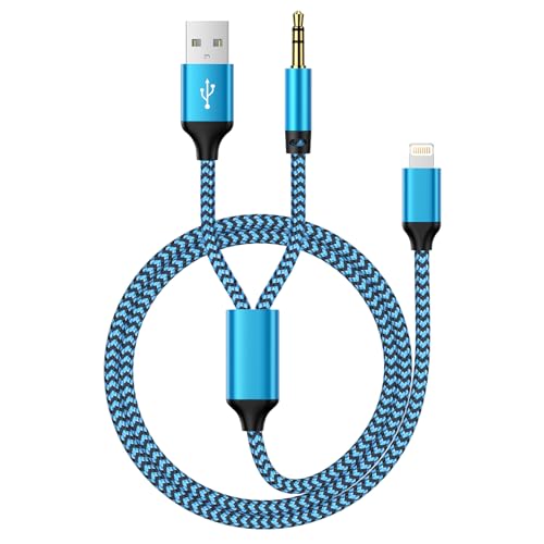 Aux Kabel iPhone Auto, 2 in 1 Lightning auf 3,5mm Klinke Kabel und Laden Ladekabel, Audio Ladekabel für iPhone 14 Pro/14 Plus/14/13/12/11/SE/XS/XR/X/8, iPhone Aux Kabel für Auto/Kopfhörer/Lautsprecher Aux Kabel iPhone Auto, 2 in 1 Lightning auf 3,5mm Klinke Kabel und Laden Ladekabel, Audio Ladekabel für iPhone 14 Pro/14 Plus/14/13/12/11/SE/XS/XR/X/8, iPhone Aux Kabel für Auto/Kopfhörer/Lautsprecher von Ocbuo