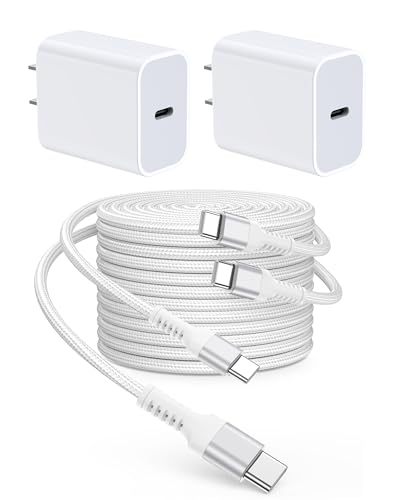 Extra lang für iPhone 15 16 Ladegerät 3 m mit 20 W Apple USB C Ladeblock mit 3 m C auf C Kabel, schnelles Aufladen für 16/16 Pro Max/15/15 Pro/Pro Max/iPad Pro, Samsung von Ocbuo