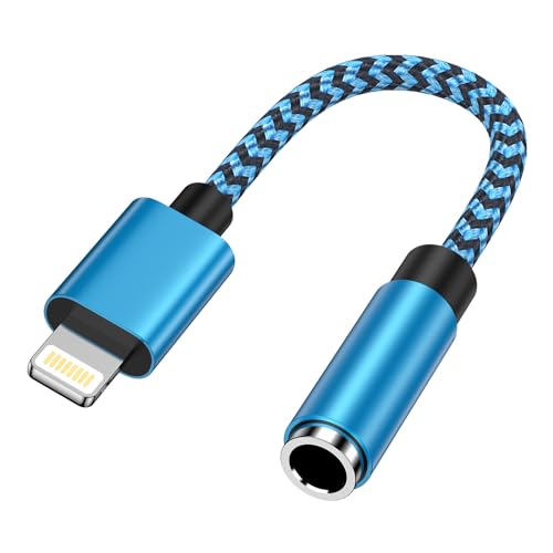 Lightning Klinke Adapter, 3,5mm Kopfhörer Adapter auf iPhone [MFi Zertifiziert] iPhone Aux Adapter kompatibel mit iPhone 14 Pro/14 Pro Max/14 Plus/14/13/12/11/SE/XS/XR/8, Dongle Audio Kabel Konverter von Ocbuo