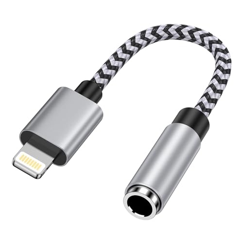 Ocbuo Lightning auf 3,5mm Kopfhörer Adapter, [MFi Zertifiziert] iPhone Aux Adapter, iPhone Klinke Adapter Dongle Audio Kabel Splitter kompatibel mit iPhone 14 Pro Max/14 Plus/14/13/12/11/SE/X/XS/XR/8 von Ocbuo