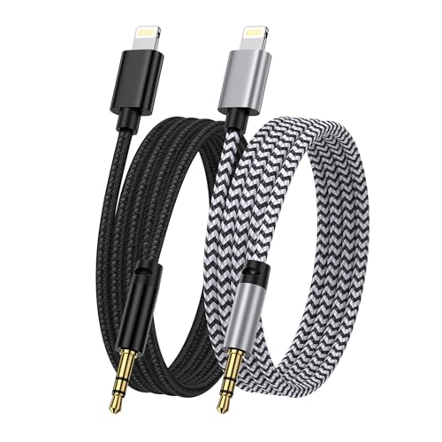 iPhone Aux Kabel für Auto, 2 Pack 3,5mm Aux auf Lightning Kabel Adapter, Lightning auf Klinke Kabel für iPhone 14 Pro/14 Plus/13/12/11/SE/XS/XR/X/8, iPhone Audio Kabel für Auto/Kopfhörer/Lautsprecher iPhone Aux Kabel für Auto, 2 Pack 3,5mm Aux auf Lightning Kabel Adapter, Lightning auf Klinke Kabel für iPhone 14 Pro/14 Plus/13/12/11/SE/XS/XR/X/8, iPhone Audio Kabel für Auto/Kopfhörer/Lautsprecher von Ocbuo
