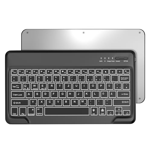Occtingkind, Bluetooth Tastatur für iPad/Android-Tablets, Deutsches Layout QWERTZ, 12 Zoll Kabellose Magnetische Tastatur, Hintergrundbeleuchtung, Für iPad/Samsng Galaxy Tab/Lenovo/Xiaomi, Schwarz Occtingkind, Bluetooth Tastatur für iPad/Android-Tablets, Deutsches Layout QWERTZ, 12 Zoll Kabellose Magnetische Tastatur, Hintergrundbeleuchtung, Für iPad/Samsng Galaxy Tab/Lenovo/Xiaomi, Schwarz von Occtingkind