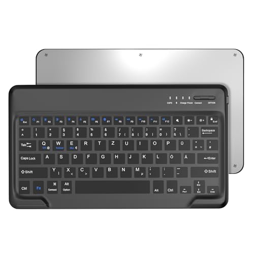 Occtingkind, Bluetooth Tastatur für iPad/Android-Tablets, Deutsches Layout QWERTZ, 12 Zoll Kabellose Magnetische ultraleichtes Tastatur, Für iPad/Samsng Galaxy Tab/Lenovo Tab/Xiaomi, Schwarz Occtingkind, Bluetooth Tastatur für iPad/Android-Tablets, Deutsches Layout QWERTZ, 12 Zoll Kabellose Magnetische ultraleichtes Tastatur, Für iPad/Samsng Galaxy Tab/Lenovo Tab/Xiaomi, Schwarz von Occtingkind