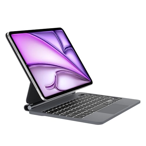 Occtingkind, Magic Tastatur für iPad Air 11 Zoll, Für das iPad Air 11 Zoll 2024 M2 und 2025 M3 Magnetische Magic Keyboard, QWERTZ Layout, Trackpad, Hintergrundbeleuchtung, USB C, Bluetooth, Schwarz von Occtingkind