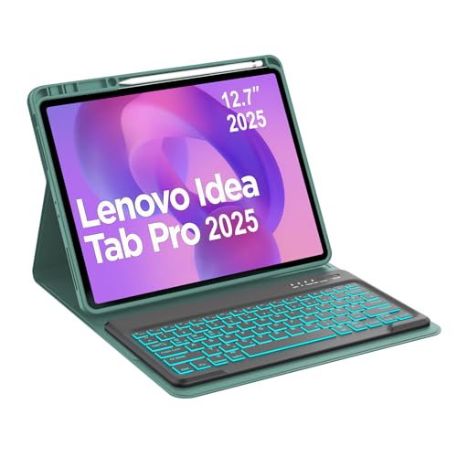 Occtingkind, Tastatur für Idea Tab Pro, Hülle mit Tastatur für Lenovo Idea Tab Pro 2025 12,7 Zoll, Magnetische Abnehmbar Bluetooth Keyboard, QWERTZ Layout, USB C, Hintergrundbeleuchtung, Dunkelgrün Occtingkind, Tastatur für Idea Tab Pro, Hülle mit Tastatur für Lenovo Idea Tab Pro 2025 12,7 Zoll, Magnetische Abnehmbar Bluetooth Keyboard, QWERTZ Layout, USB C, Hintergrundbeleuchtung, Dunkelgrün von Occtingkind