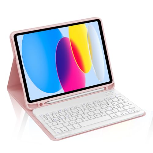 Occtingkind, Tastatur für iPad 2025/2022, Hülle mit Tastatur für iPad A16 11 Zoll 2025 und iPad10 Gen. 10,9 Zoll 2022, Magnetische Abnehmbar Bluetooth Keyboard, Deutsches Layout QWERTZ, USB C, Rosa Occtingkind, Tastatur für iPad 2025/2022, Hülle mit Tastatur für iPad A16 11 Zoll 2025 und iPad10 Gen. 10,9 Zoll 2022, Magnetische Abnehmbar Bluetooth Keyboard, Deutsches Layout QWERTZ, USB C, Rosa von Occtingkind