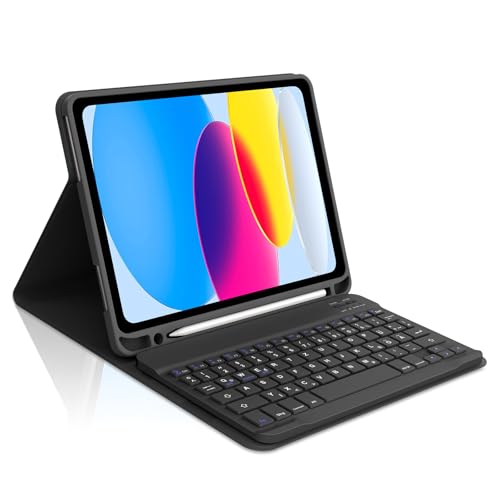 Occtingkind, Tastatur für iPad 2025/2022, Hülle mit Tastatur für iPad A16 11 Zoll 2025 und iPad10 Gen. 10,9 Zoll 2022, Magnetische Abnehmbar Bluetooth Keyboard, QWERTZ-Layout, USB C, Schwarz Occtingkind, Tastatur für iPad 2025/2022, Hülle mit Tastatur für iPad A16 11 Zoll 2025 und iPad10 Gen. 10,9 Zoll 2022, Magnetische Abnehmbar Bluetooth Keyboard, QWERTZ-Layout, USB C, Schwarz von Occtingkind