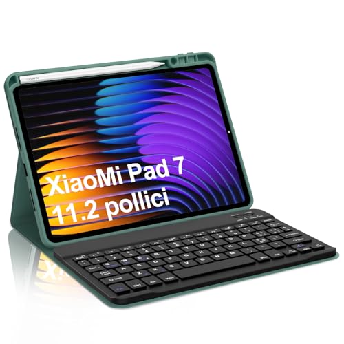 Occtingkind, Tastatur für Xiaomi Pad 7, Schutzhülle mit Tastatur für Xiaomi Pad 7 und Xiaomi Pad 7 Pro 11,2 Zoll, Schutzhülle mit magnetischer, abnehmbarer Bluetooth-Tastatur, italienisches Layout, Occtingkind, Tastatur für Xiaomi Pad 7, Schutzhülle mit Tastatur für Xiaomi Pad 7 und Xiaomi Pad 7 Pro 11,2 Zoll, Schutzhülle mit magnetischer, abnehmbarer Bluetooth-Tastatur, italienisches Layout, von Occtingkind