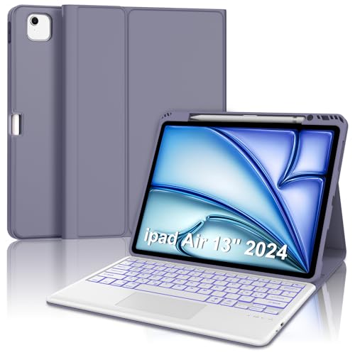 Occtingkind, Tastatur für iPad Air 13 2024 (M2)/ 2025(M3), Schutzhülle mit Tastatur für iPad Air 13 Zoll, magnetisches Touchpad mit Hintergrundbeleuchtung Bluetooth Keyboard für Air 13, Italienisches von Occtingkind