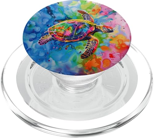 Batik-Aquarell Meeresschildkröte PopSockets PopGrip für MagSafe Batik-Aquarell Meeresschildkröte PopSockets PopGrip für MagSafe von Ocean Animals Sea Vacation