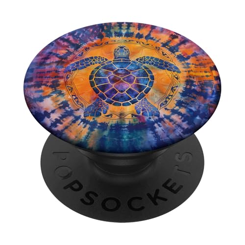 Meeresschildkröte, Batikfärbung PopSockets Klebender PopGrip Meeresschildkröte, Batikfärbung PopSockets Klebender PopGrip von Ocean Animals Sea Vacation