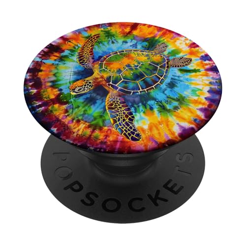 Meeresschildkröte, Batikfärbung PopSockets Klebender PopGrip Meeresschildkröte, Batikfärbung PopSockets Klebender PopGrip von Ocean Animals Sea Vacation