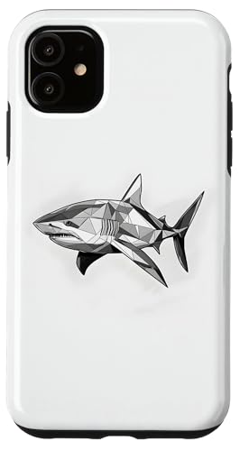 Geometrischer Tiger Hai Ozean Meerestier Hülle für iPhone 11 Geometrischer Tiger Hai Ozean Meerestier Hülle für iPhone 11 von Ocean Designs by Dennex