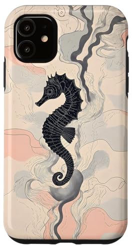 Seepferdchen Abstrakte Wellen Ocean Life Hülle für iPhone 11 Seepferdchen Abstrakte Wellen Ocean Life Hülle für iPhone 11 von Ocean Designs by Dennex