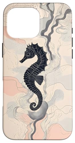 Seepferdchen Abstrakte Wellen Ocean Life Hülle für iPhone 16 Pro Max Seepferdchen Abstrakte Wellen Ocean Life Hülle für iPhone 16 Pro Max von Ocean Designs by Dennex