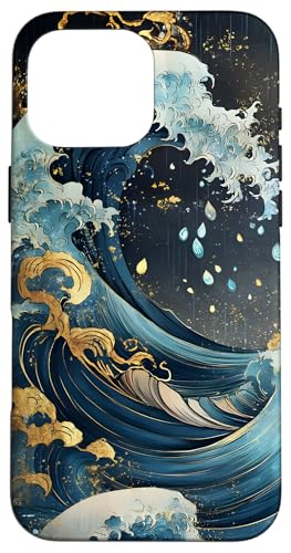 Wave Ocean Nature Japanisch Hülle für iPhone 16 Pro Max Wave Ocean Nature Japanisch Hülle für iPhone 16 Pro Max von Ocean Designs by Dennex