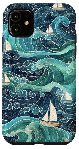 Wellen Segeln Ozean Natur Abenteuer Hülle für iPhone 11 Wellen Segeln Ozean Natur Abenteuer Hülle für iPhone 11 von Ocean Designs by Dennex