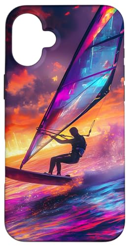 Windsurfen Sonnenuntergang Ozean Abenteuer Sport Strand Sommer Hülle für iPhone 16 Plus Windsurfen Sonnenuntergang Ozean Abenteuer Sport Strand Sommer Hülle für iPhone 16 Plus von Ocean Designs by Dennex