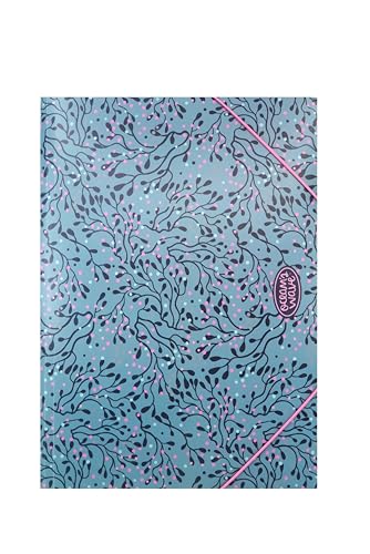 Folio Korallenmappe | aus Polypropylen | Maße 18 x 24,5 cm | Gummiverschluss - inkl. 3 Klappen | OCEAN´S WAVE von Ocean's Wave
