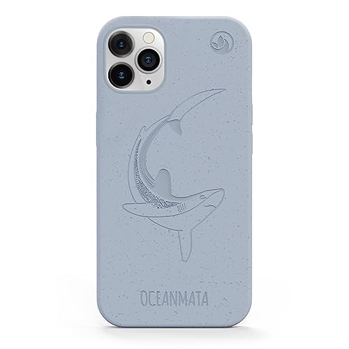 Oceanmata - iPhone 11 Pro Max Hülle- Design - Cover iPhone 11 Pro Max - Biologische Apple iPhone Hülle Ozean Plastik (Sharkgrey) von Oceanmata