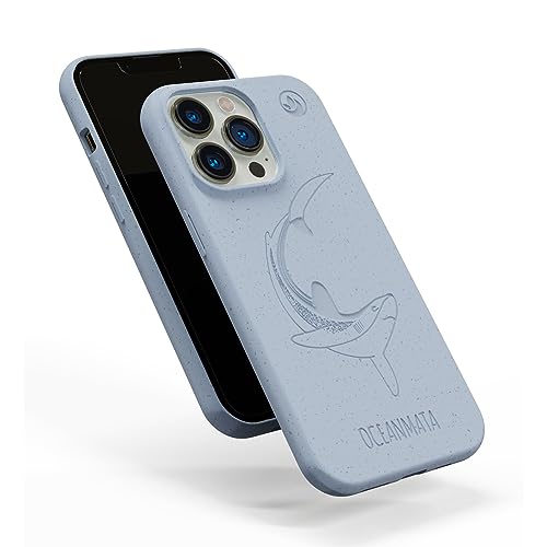 Oceanmata - iPhone 12/12 Pro Hülle Design - Cover iPhone 12- Biologische Apple iPhone Hülle Ozean Plastik (Sharkgrey) von Oceanmata