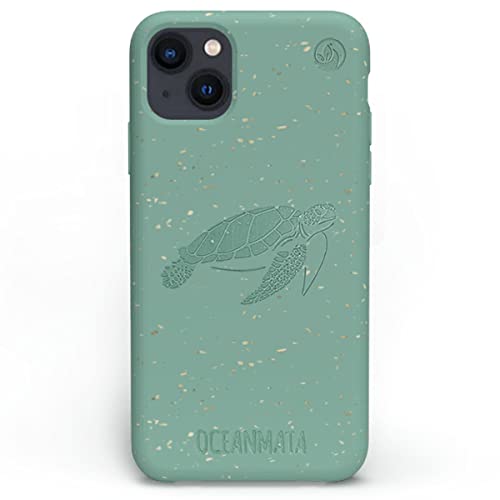 Oceanmata - iPhone 12 Hülle Grün - iPhone 12 Hülle Nachhaltig - iPhone 12 Hülle Design Schildkröte - Cover iPhone 12 - Biologische Apple iPhone Hülle Ozean Plastik Nachhaltig von Oceanmata