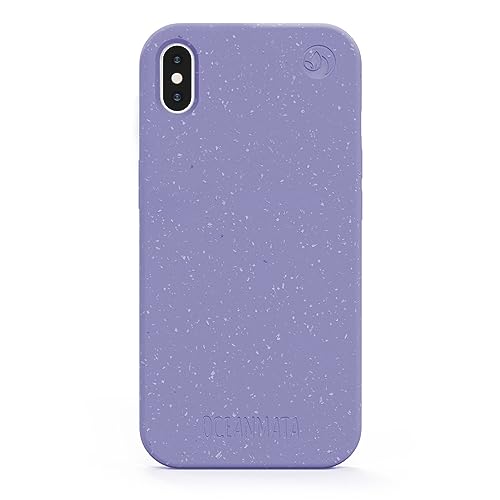 Oceanmata - iPhone X/XS Hülle - Design - Cover iPhone X/XS - Biologische Apple iPhone Hülle Ozean Plastik (Flieder) von Oceanmata