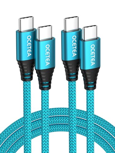 Ocetea USB C auf USB C Kabel [2Stück 1M], 60W USB C Ladekabel 20V/3A USB C PD Schnellladekabel Kompatibel mit iPhone 15/15 Pro/15 Pro Max, MacBook Pro Air, iPad Pro Air, Galaxy S24 S23, Pixel von Ocetea