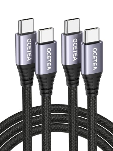 Ocetea USB C auf USB C Kabel [2Stück 2M], 60W USB C Ladekabel 20V/3A USB C PD Schnellladekabel Kompatibel mit iPhone 16 15 Pro Max, MacBook Pro Air, iPad Pro Air, Galaxy S24 S23, Pixel von Ocetea