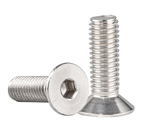1-10 Stück 304 Edelstahl Flachkopf-Innensechskantschraube Senkkopf-Innensechskantschraube M2-M16, M12x120 von Ochuiioh