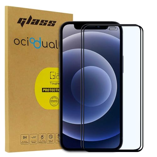 OcioDual 2x Schutz Glas mit Schwarzem Rahmen für iPhone 12 Mini, 9D 9H Härte Bildschirmschutz, HD Displayschutzfolie, 0.33mm Display Schutzfolie, Ultrabeständig Glass von OcioDual