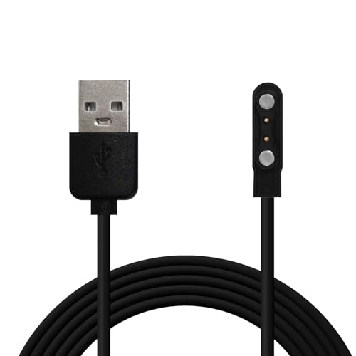 OcioDual 55cm USB Magnetisches Ladekabel Schwarz Kompatibel mit Smartwatch Agptek LW11, K10/K11, Ticwatch CXB01/GTX Fitness, Yamay SW022, Xiaomi Mi Imilab KW66, Haylou Solar LS05/RT LS05S von OcioDual